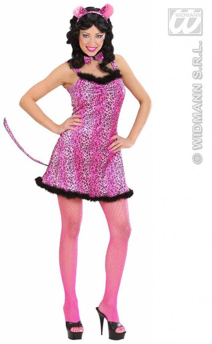 Feestbazaar Sexy roze luipaard kostuum