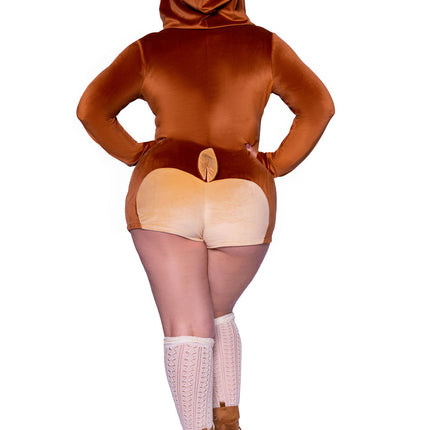 Feestbazaar Sexy Velvet Fawn Romper Hinde Plussize