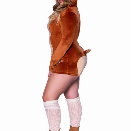 Feestbazaar Sexy Velvet Fawn Romper Hinde Plussize