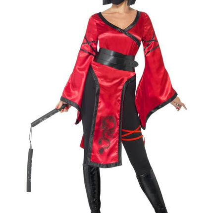 Feestbazaar Shadow Warrior dames kostuum