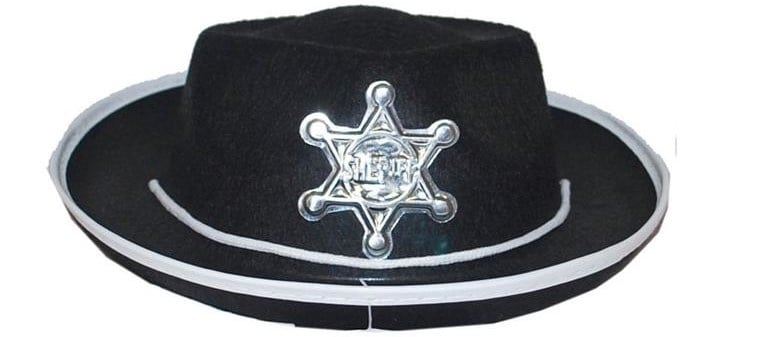 Feestbazaar Sheriff hoed kind zwart (50cm)