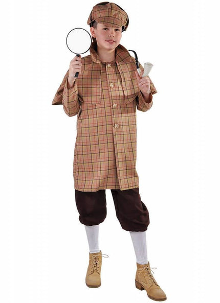 Feestbazaar Sherlock Holmes Detective Kinder Kostuum Maat 116