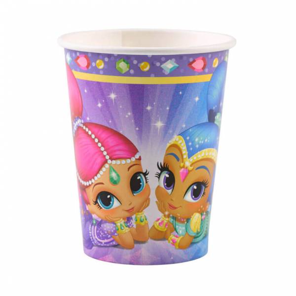 Feestbazaar Shimmer and Shine bekertjes party 8 stuks