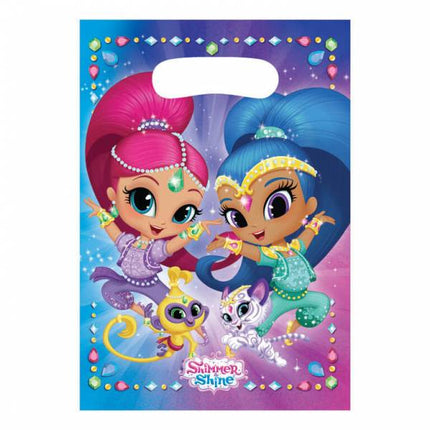 Feestbazaar Shimmer and Shine party traktatiezakjes 8 stuks