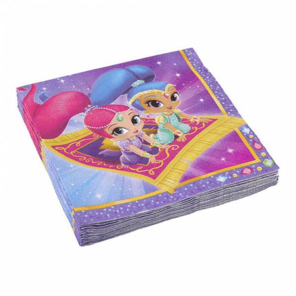 Feestbazaar Shimmer and Shine servetten party 20 stuks
