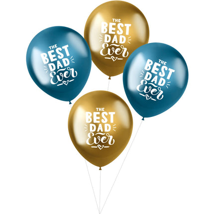 Feestbazaar Shimmer Ballonnen 'Best Dad Ever' (4st)
