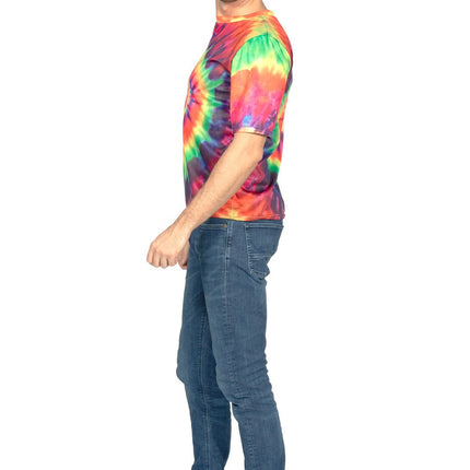 Feestbazaar Shirt 60's Heren Hippie Tie Dye