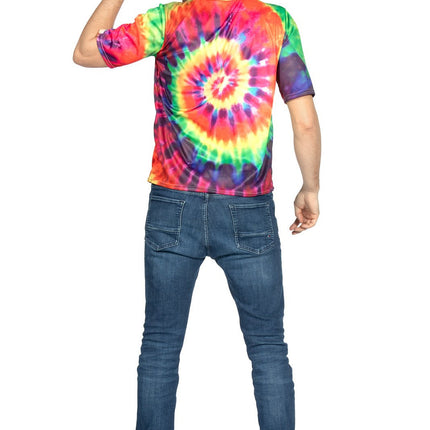 Feestbazaar Shirt 60's Heren Hippie Tie Dye