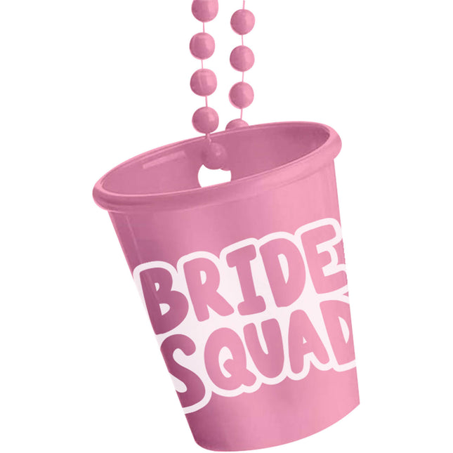 Feestbazaar Shot Glaasje Bride Squad Pink