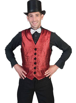Feestbazaar Show Gilet rood toppers