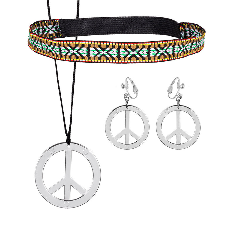 Feestbazaar Sieradenset hippie 3-delig