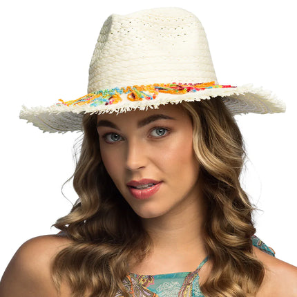 Feestbazaar Sierlijke Witte Hoed Bohemian
