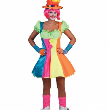 Feestbazaar Silly Billy clownsjurk neon