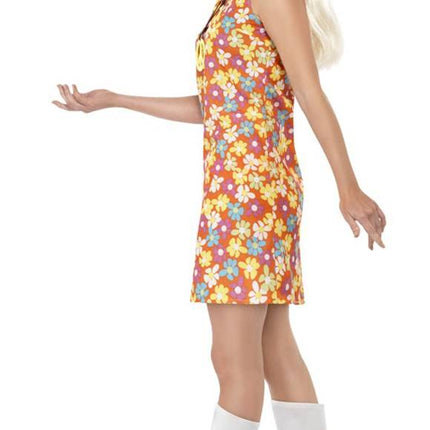 Feestbazaar Sixtees verkleedkostuum dames orange