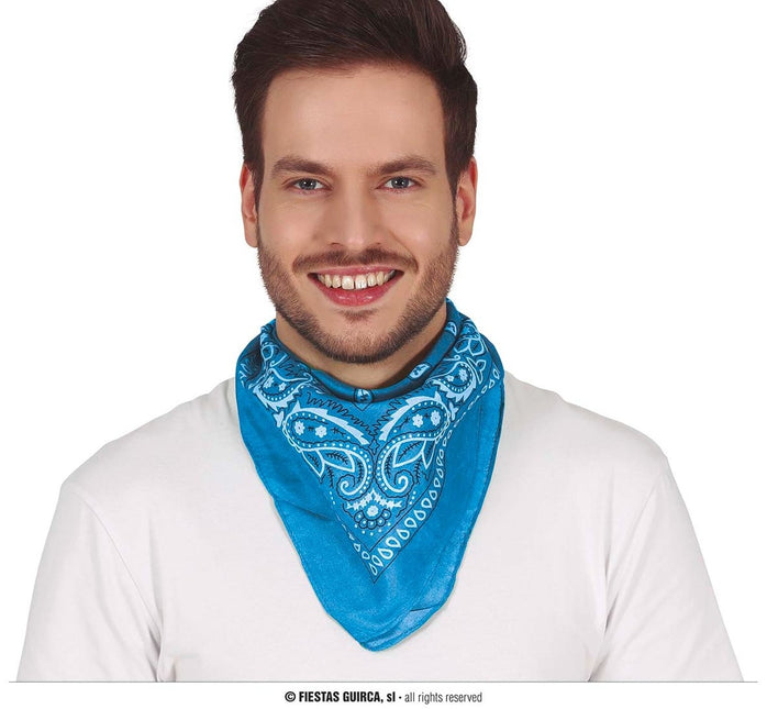 Feestbazaar Sjaal Lichtblauw Zakdoek Denim