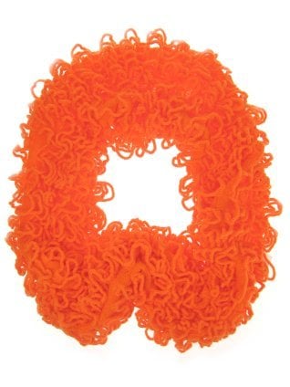 Feestbazaar Sjawl met franjes fluor oranje