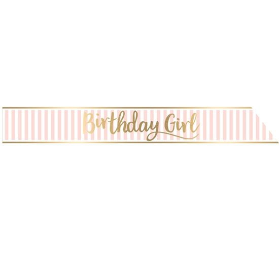 Feestbazaar Sjerp Birthday Girl Roze/Goud