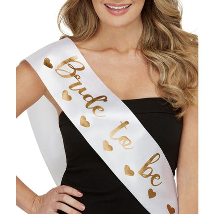 Feestbazaar Sjerp Bride To Be Hartjes Wit/Goud