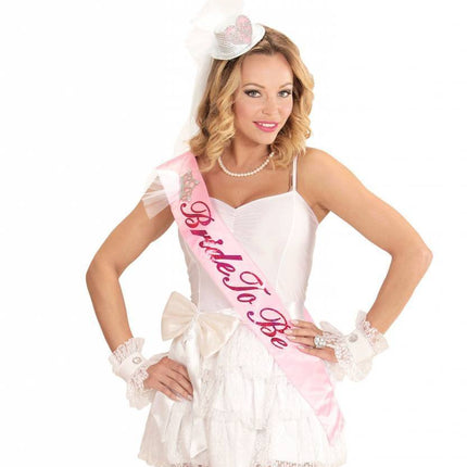Feestbazaar Sjerp dubbellaags Bride To Be roze