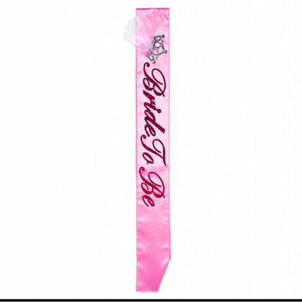 Feestbazaar Sjerp dubbellaags Bride To Be roze