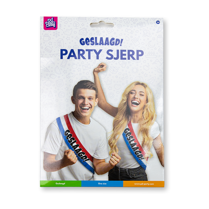 Feestbazaar Sjerp 'Geslaagd' Rood/wit/blauw