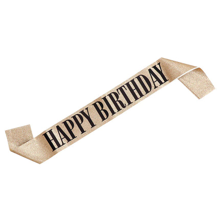 Feestbazaar Sjerp 'Happy Birthday' Goud