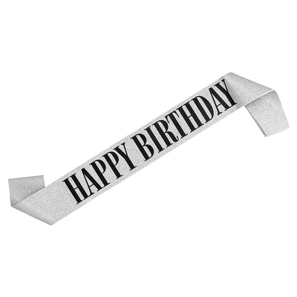 Feestbazaar Sjerp 'Happy Birthday' Zilver