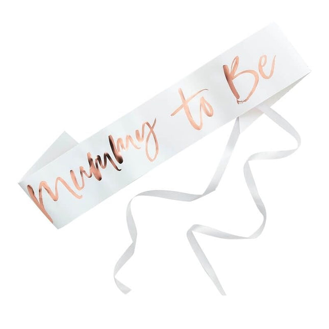 Feestbazaar Sjerp 'Mummy to be' Rosegoud Babyshower