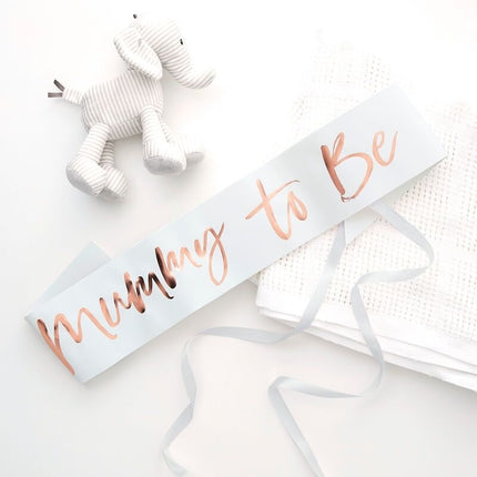 Feestbazaar Sjerp 'Mummy to be' Rosegoud Babyshower