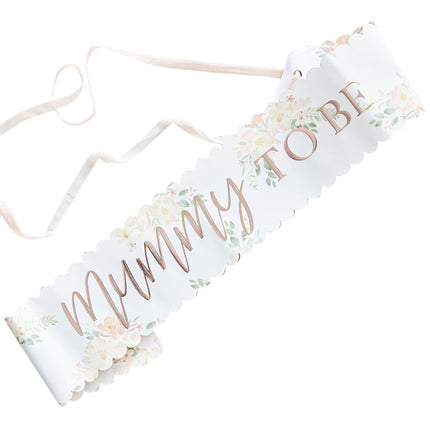 Feestbazaar Sjerp 'MummyTo Be' Rosegoud Bloemenprint