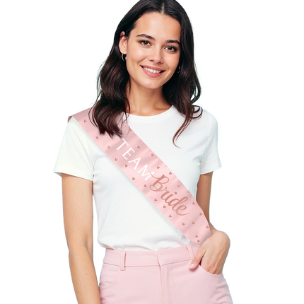 Feestbazaar Sjerp 'Team Bride' Blush roze