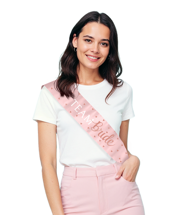 Feestbazaar Sjerp 'Team Bride' Blush roze