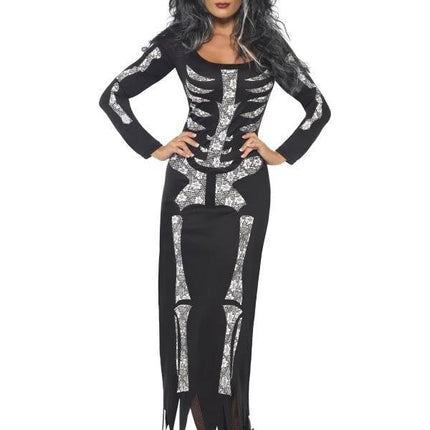 Feestbazaar Skelet Diva jurk