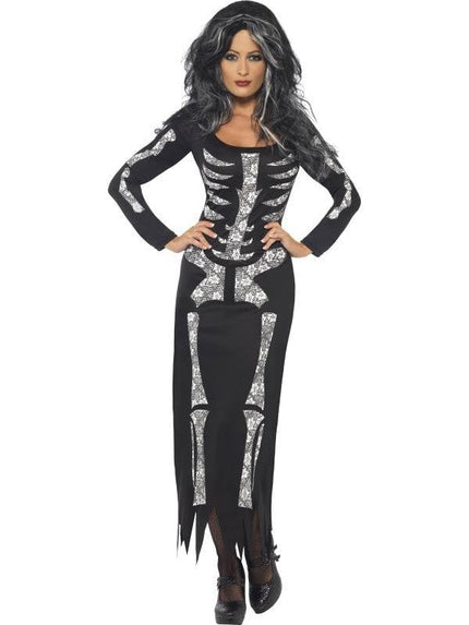 Feestbazaar Skelet Diva jurk