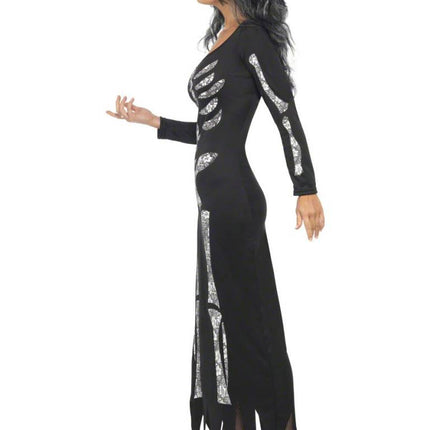 Feestbazaar Skelet Diva jurk