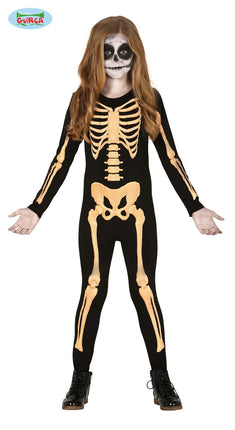 Feestbazaar Skelet Jumpsuit Kind