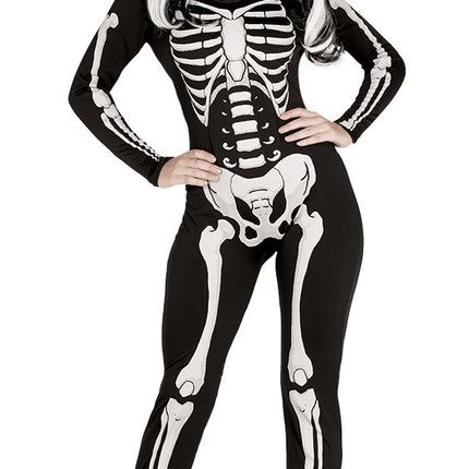 Feestbazaar Skelet Onesie Dames Witte Botten