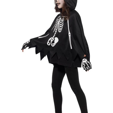 Feestbazaar Skelet Pakje Kind Halloween Zwart Wit