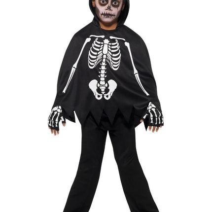 Feestbazaar Skelet Pakje Kind Halloween Zwart Wit