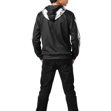 Feestbazaar Skelet Vest Hoodie Nightshade Kind