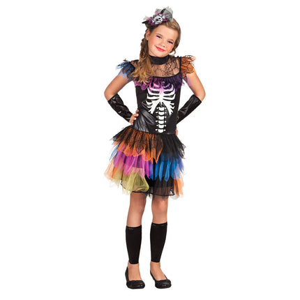 Feestbazaar Skeleton Princess Kinderkostuum