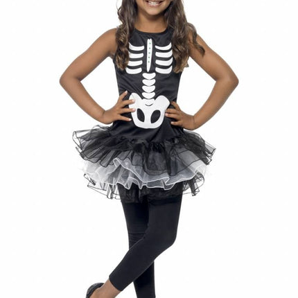 Feestbazaar Skeleton Tutu kostuum kind