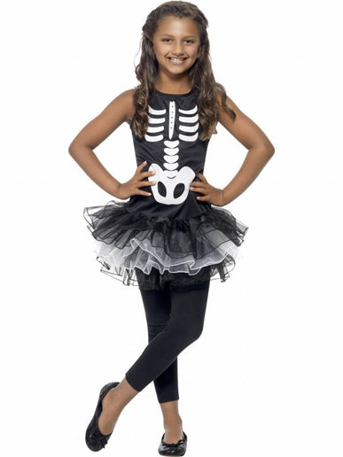 Feestbazaar Skeleton Tutu kostuum kind