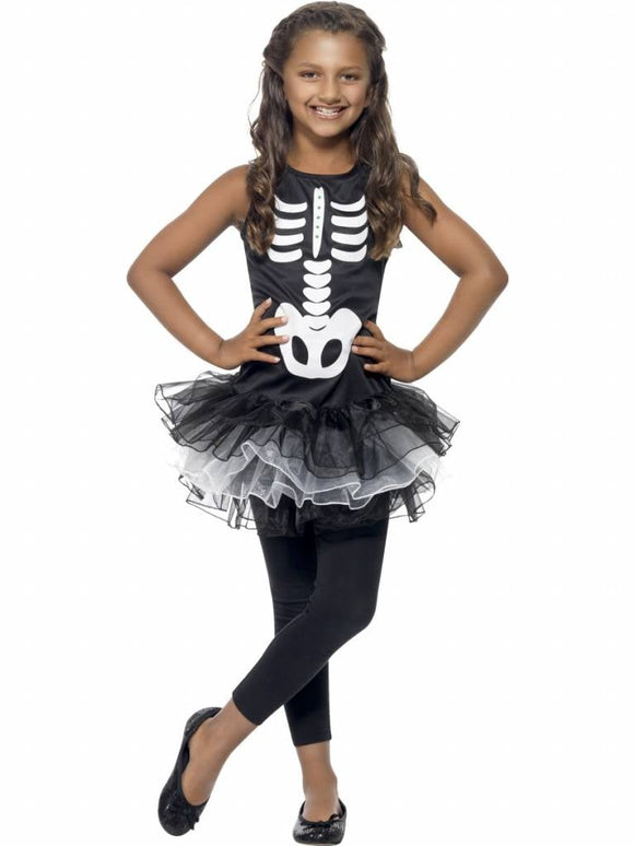 Feestbazaar Skeleton Tutu kostuum kind
