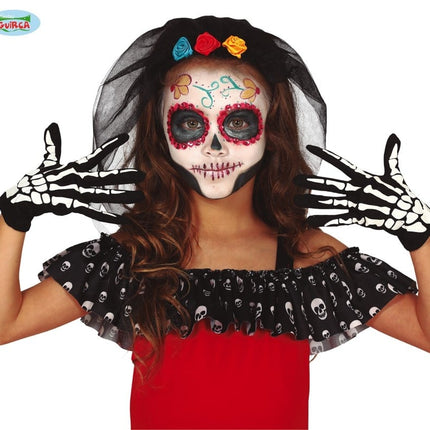 Feestbazaar Skeletten handschoenen kind