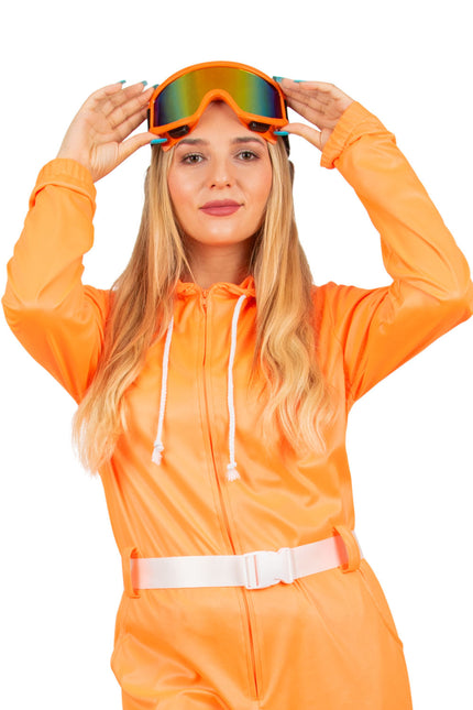 Feestbazaar Ski Bril Neon Oranje Volwassenen
