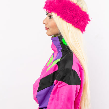 Feestbazaar Ski Hoofdband Pluche Pink