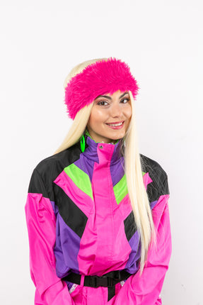 Feestbazaar Ski Hoofdband Pluche Pink