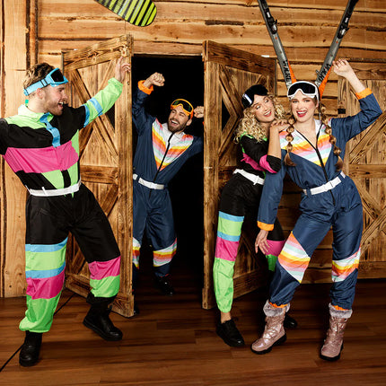 Feestbazaar Ski Outfit Snow Dude Retro Blauw