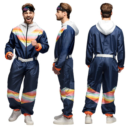 Feestbazaar Ski Outfit Snow Dude Retro Blauw